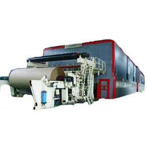 Kraft Paper Mill Waste Carton Recycling Equipment 2 Layer Kraft Paper Jumbo Roll Making Machine for Sale