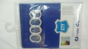 Tela de poliéster plegable americano cortina de ducha con buen bolso del PVC paquete - Product Image 2