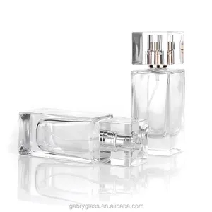 Custom High Quality Square Shape 30ml Frasco De Perfume Glass 50ml