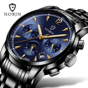 NOBJN brand wholesale automatic mechanical wristwatches fashion mens watches