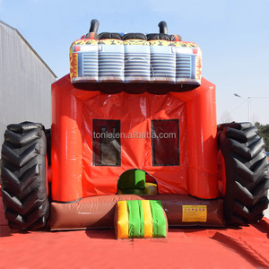 Casa inflable popular de la despedida del camión de monstruo / gorila inflable del tractor / castillo animoso de los puentes en - Product Image 5
