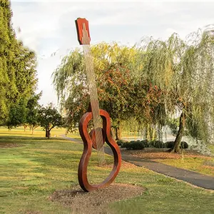Garten Metall Gitarre Musical Instrument Skulptur