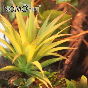 NOMOY אננס חיית מחמד זוחלים עלים קישוט אקווריום צמחים מלאכותיים סיטונאי עם מראה אמיתי NFF-37