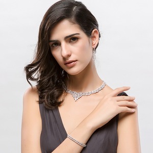 LUOTEEMI-pulsera de plata de primera ley y circón para <span class=keywords><strong>mujer</strong></span>, brazalete, plata esterlina 925, Circonia cúbica, zirconia, circonita, zirconita, circón, color blanco, 2 filas - Product Image 3