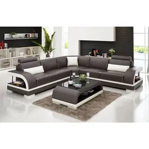 2018 new arrival dark brown rooms to go black leather sofa white stitching