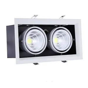 Foco de luz <span class=keywords><strong>LED</strong></span> COB regulable, lámpara de techo con superbrillo, AC85-265V, montada en superficie cuadrada, 30W, 2x15W - Product Image 1