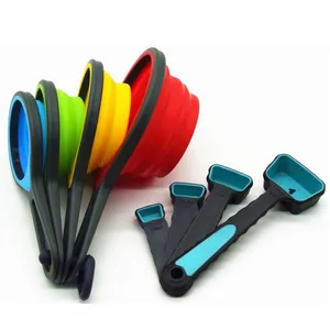 Collapsible Measuring Cups and Measuring Spoons Portable Silicone  Measurement Cup - China Cups and Spoons price