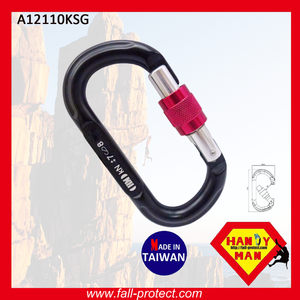 Mosquetón de Aluminio Ligero en Forma de O de 25 KN para Escalada - Product Image 4