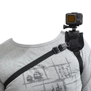 mi 4k mount Suppliers-Berputar Satu Tali Bahu Chest Harness Mount Go Pro Action Camera Aksesoris