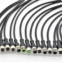 Cabo de fabricação de fábrica, 3 4 5 6 8 pinos m8 m12, conector de fio elétrico