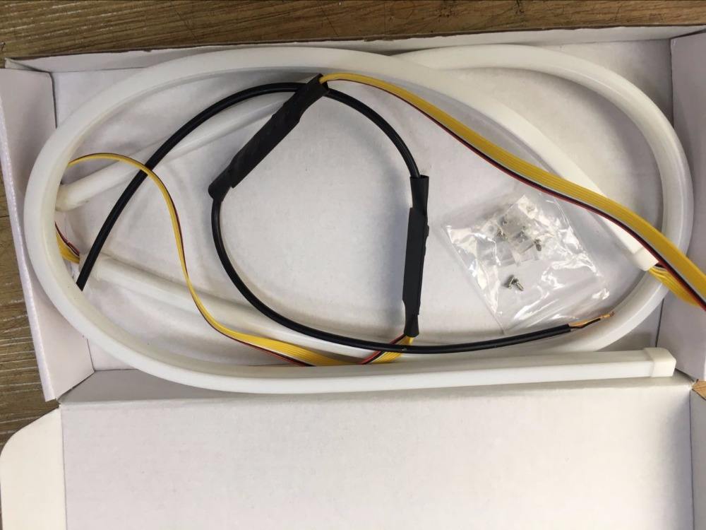 2X LED DRL Headlight Strip Lights Amber Sequential Turn Signal Light 24 /60CM EB - Foto 11