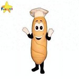Funtoys सीई नाश्ता खाद्य फ्रेंच रोटी शुभंकर कॉस्टयूम - Product Image 1