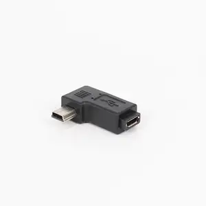 Cablenolink 90度直角480mbps迷你usb 5pin公对微型usb 5pin母数据充电适配器