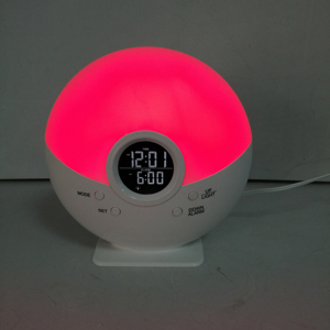 2024 Warme Wachlicht für Schlafzimmer Wecker, Sonnenaufgangs-Wecker, FM-Radio-Wecker 7 Farben wechselndes LED-Licht - Product Image 1