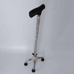 Manufacturer direct telescopic detachable 4 legs walking stick for elderly and disabled people