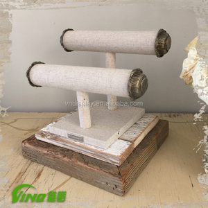 Pulsera personalizada de madera para tienda de boutique, soporte de madera para bar en t, venta directa - Product Image 5