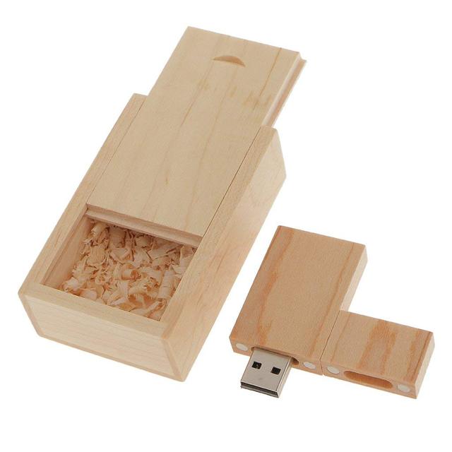 Wholesale Eco-Friendly 32GB Wooden USB Flash Drive 24hr Delivery Box Packaging Recycled USB Pendriv for Wedding USB 2.0