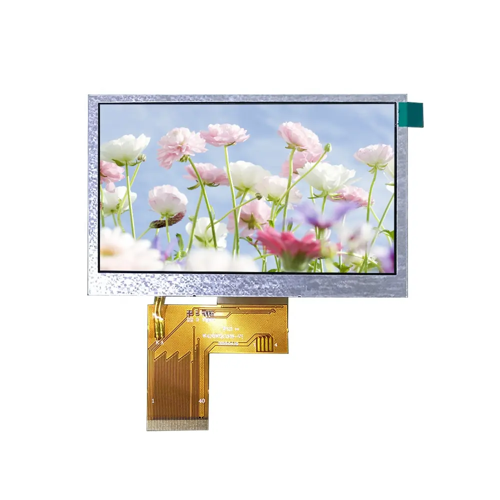 Modul lcd 4.3 nits layar lcd tft Antarmuka RGB 40pin resolusi 480*272 400 inci ips