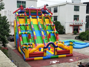 Nhà Sản Xuất Bán Trong Nhà Và Ngoài Trời Đất Inflatable Khô Slides, Inflatable <span class=keywords><strong>Pool</strong></span> Slides, Inflatable Cầu Vồng Slides - Product Image 2