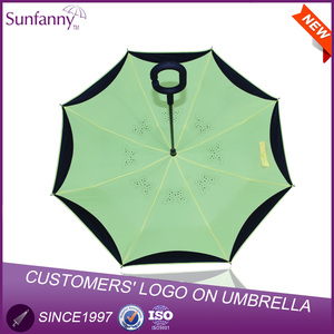 Oferta de la fábrica de paraguas de doble capa paraguas inverso de adentro hacia afuera con forma de C asa - Product Image 3