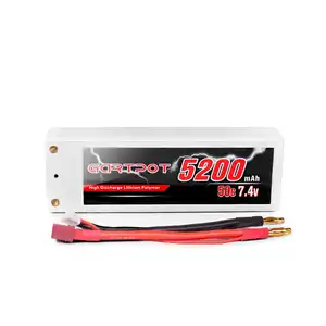 OEM-Fabrik 2S 7,4 V 5200mAh Li-Ionen-Batterie mit hoher Kapazität für RC-Car-Rennwagen