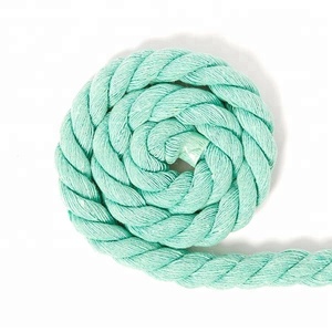 Custom Colors 3-strand Twisted Cotton Cord Round 8mm <strong>Thick</strong> <strong>Rope</strong> - Product Image 1