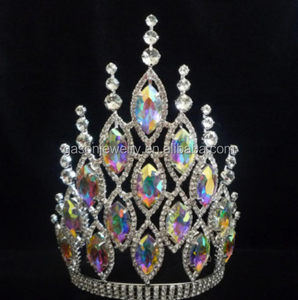 Couronnes de mariée Ab en cristal, personnalisées, longues, pour spectacle, mariage, princesse, reine - Product Image 3