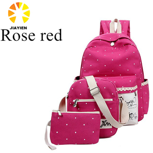 Leaper engrosamiento lienzo hombro bolsa de ordenador portátil mochila escolar bolso causal - Product Image 5