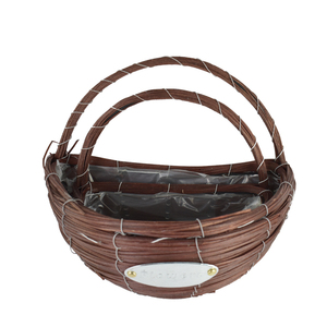 Moda Rattan <span class=keywords><strong>di</strong></span> <span class=keywords><strong>Vimini</strong></span> Fatti A Mano Cesto <span class=keywords><strong>di</strong></span> <span class=keywords><strong>Fiori</strong></span> <span class=keywords><strong>Con</strong></span> Maniglia - Product Image 6
