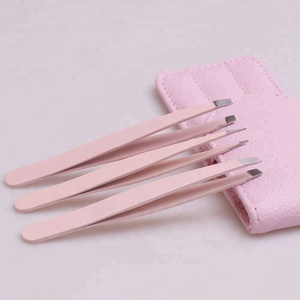 Kit d'outils de maquillage personnel de beauté avec logo personnalisé ensemble de 3 pinces <span class=keywords><strong>à</strong></span> sourcils et pinces <span class=keywords><strong>à</strong></span> <span class=keywords><strong>cils</strong></span> pointe pointue - Product Image 3
