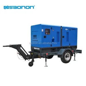 Generator Diesel Trailer Seluler 40KVA Las AC Digunakan Di Jalan