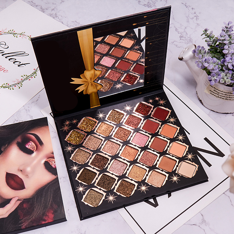 28 цветов, веганские Минеральные тени для век, макияж, матовая Мерцающая косметика, блеск, частная торговая марка, палитра теней для век