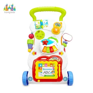 Konig Kids Manufacture Factory Wholesale Activity Baby Toys Toddler Walker With Wheels Music Infant Baby Walker With Music Toy