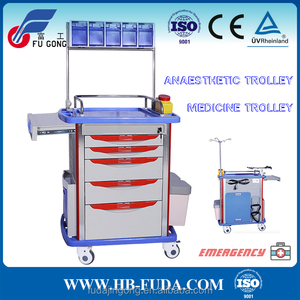 ด้านบนขายโรงพยาบาลAbsรถเข็นทางการแพทย์ฉุกเฉินรถเข็นที่มีลิ้นชัก - Product Image 4