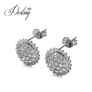<strong>Pretty</strong> Flower Present Stud <strong>Earrings</strong> Embellished with Swarovski Crystals Jewelry Daisini Sterling Silver 925 <strong>Earrings</strong> - Product Image 5