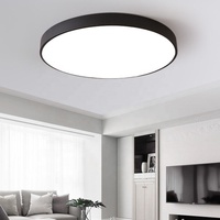 Panneau Rond Led 400mm PUZHUOER 30W CE ROHS FCC EMC Moderne Intérieur Lumières Dimmable Led Surface Smart Plafonnier