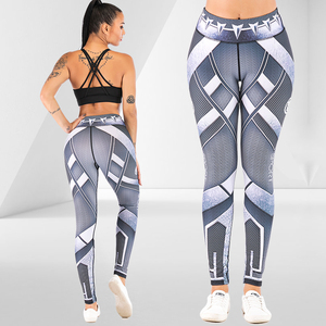 Pantalon imprimé panthère noir pour femmes, vêtement classique de Yoga, plaqué or, - Product Image 5
