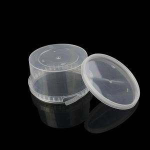 DG High Quality Disposable <strong>Tamper</strong> Evident Plastic Box Round Packing Deli Cup Microwave Disposable Food <strong>Container</strong> with Lid
