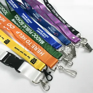 Custom colorful Hand Wrist Light weight Strap String leather id badge holder lanyard