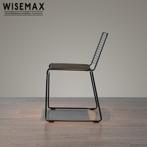 Wisemax เฟอร์นิเจอร์เฟอร์นิเจอร์เฟอร์นิเจอร์ประตูเคลือบด้วยผงเบอโตเมียลวดโลหะสำหรับทานอาหารทันสมัยเก้าอี้คาเฟ่พร้อมเบาะ - Product Image 5