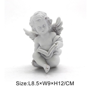 Grandi Statue di angelo Nude in resina bianca per bambini per la decorazione della camera del ragazzo figurine regalo in resina Anime figura animale statua