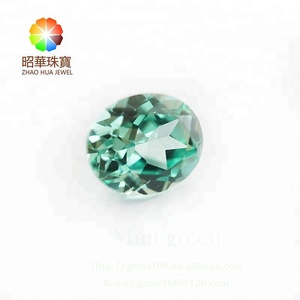 Mint green Corundum Mint sapphire natural stone cut Oval loose gemstones Factory Wholesale Price