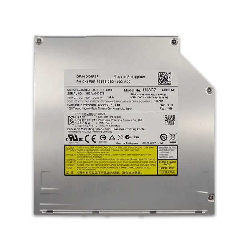 Panasonic UJ8C7 laptop internal dvd drive SATA slot-in dvd-rw