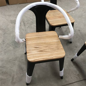 <span class=keywords><strong>Xavier</strong></span> Pauchard, chaise empilable en métal vintage chaise de bar industrielle fer restaurant chaise de café à manger chaise avec coussin en bois - Product Image 1