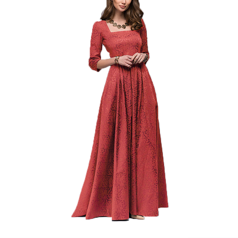 Classic Women 1950s Maxi Dress 3/4 Sleeve Vintage Rockabilly Swing Dress|  Alibaba.com