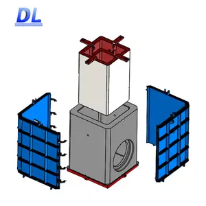Cetakan Sumur Manhole Proses Penuang Beton Basah