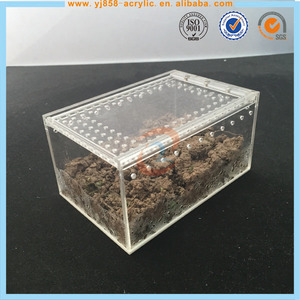 Acryl Schuifdeksel Doos Voor Reptiel Met Air Gaten Plastic Acryl Reptiel Kooi Met Magneet Voor Spider Lizard Gecko - Product Image 3