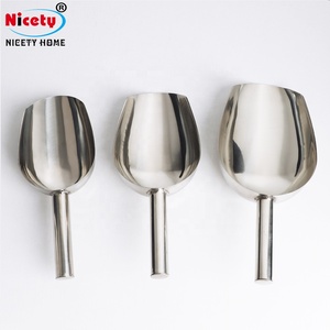 Mini Stainless Steel Pet Kitty Cat Dog Waste Scooper Set Shovel Food Dry Goods Candies Popcorn Shovel with Steel Handle - Product Image 1