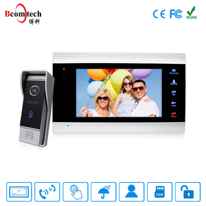 Videoportero de 7 "de sensor Interfon con llave, sistema de videoportero de <span class=keywords><strong>4</strong></span> cables, timbre de vídeo HD - Product Image 2