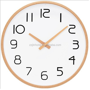 <span class=keywords><strong>Horloge</strong></span> murale <span class=keywords><strong>en</strong></span> <span class=keywords><strong>bois</strong></span> rond de 12 pouces, style tendance, quartz - Product Image 3